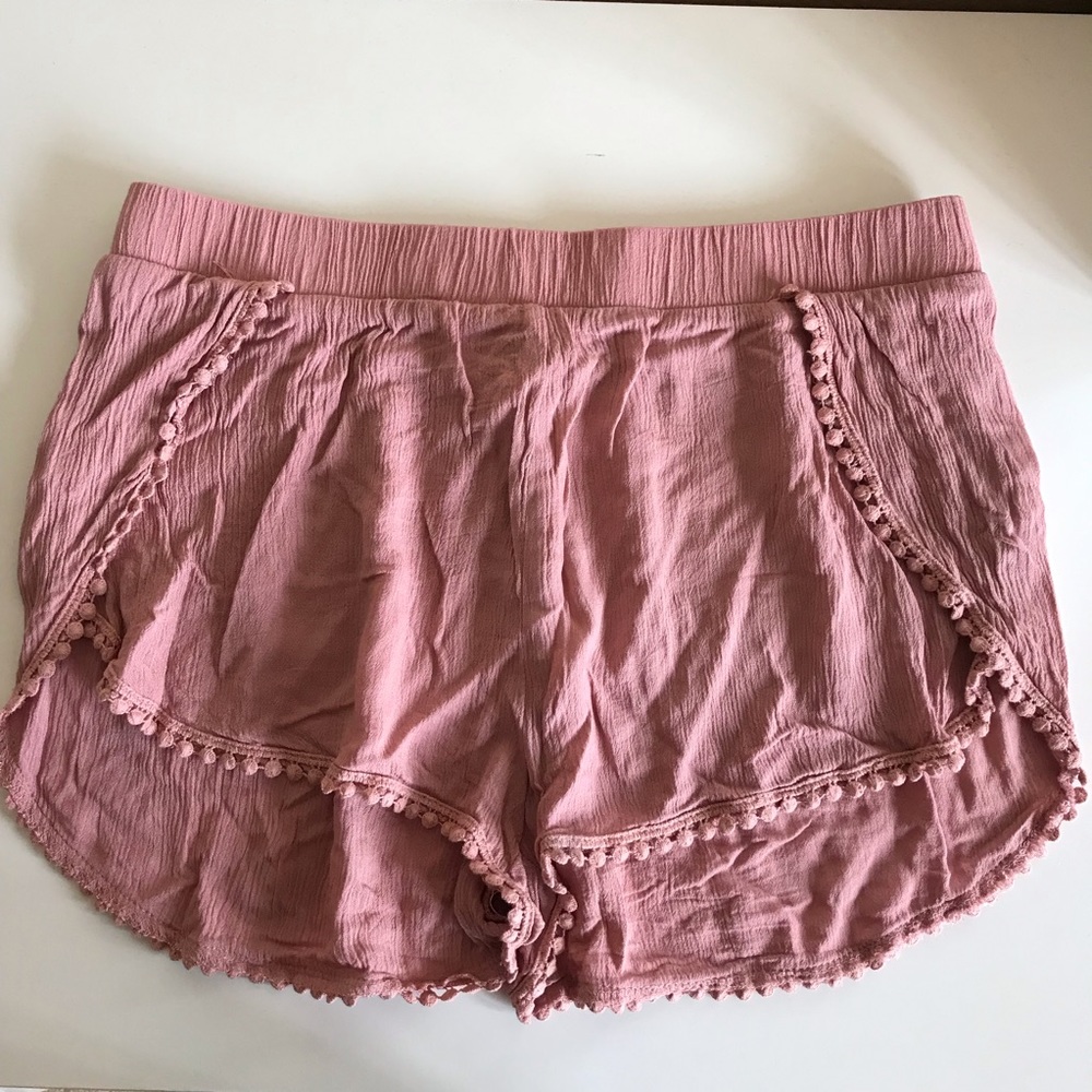 Pink Flowy Shorts